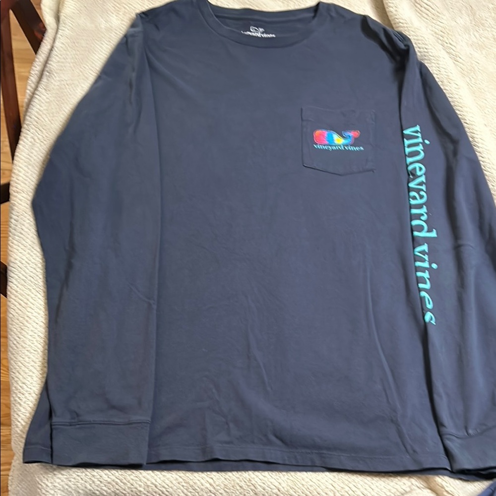 Men’s Vineyards Vines Long sleeve tie dye tee shirt size large